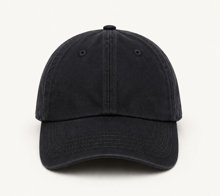 Gorra drill lavada — Negro